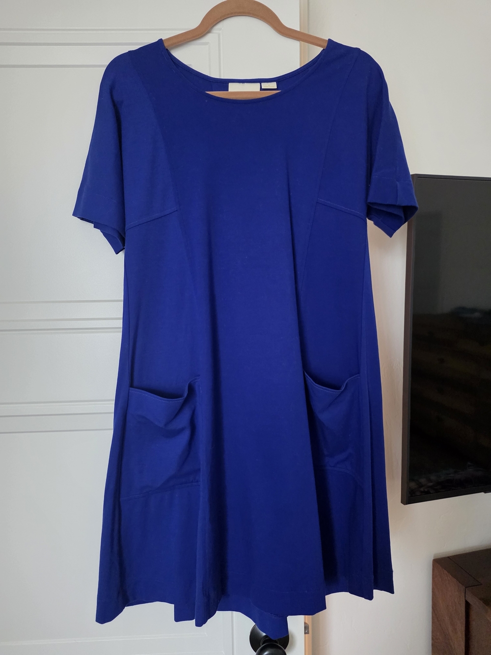 Maeve Cobalt Blue Pocket Mini Dress